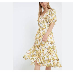 Faithfull The Brand Rafa Floral Midi Dress sz 2 NWOT